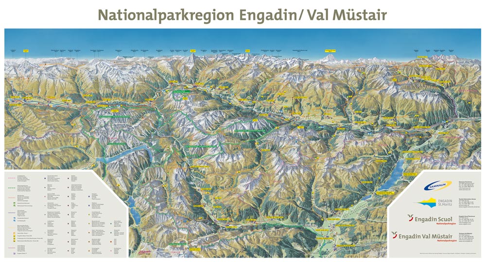Nationalparkregion Engadin/Val Müstair Panoramakarte