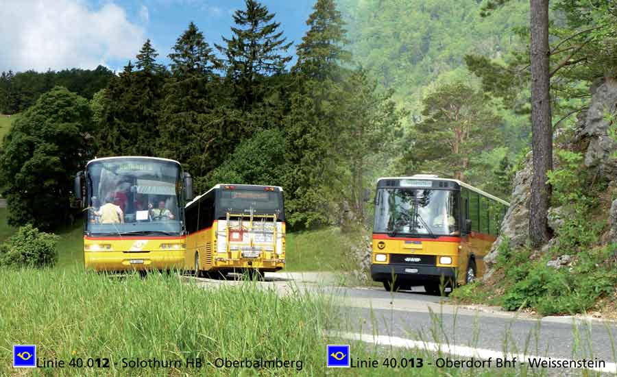 Die Autobusse für die Region Solothurn-Balmberg-Weissenstein