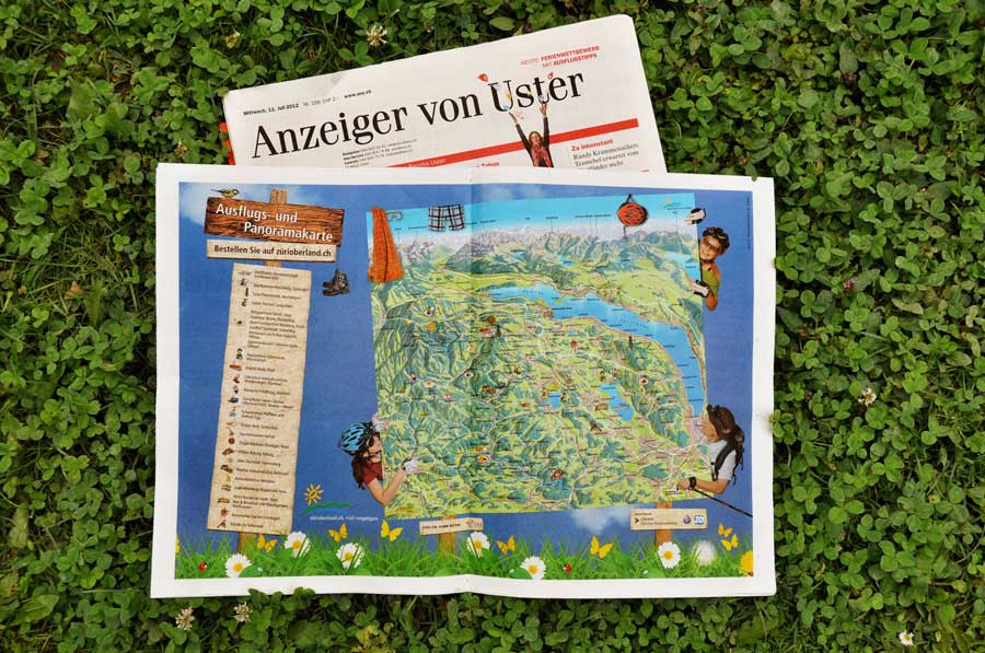 Panoramakarte Zürcher Oberland im Anzeiger von Uster